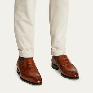BONTONI Principe Leather Penny Loafers